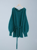 and GIRL11月号掲載/oggi11月号掲載/ベルト付モヘヤプルオーバー【nano・LIBRARY】/レッド