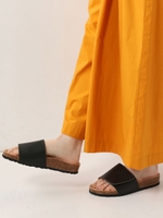 Sonia C ミュールフラットサンダル/BLACK