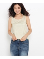 バッククロスラメタンクトップ/ライトベージュ(051)