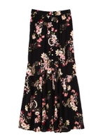 《Patron of Peace》クラシックフラワーマキシスカート/ブラック(010)