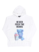 【MILKBOY】NEVER FEED BEAR HOODY/ホワイト×ブラウンベア