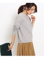 【VERY11月号掲載】ウール混リブネックニット/ライトグレー(911)