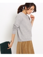 【VERY11月号掲載】ウール混リブネックニット/ライトグレー(911)