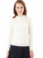 スモッキングハイネックカットソー/イエロー(060)