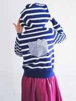 ハローキティインターシャニットパーカー/WH