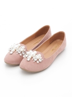 パール付バレーシューズ/ワイン