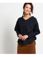 【洗える】ブライトブロードシャツ/ネイビー(393)