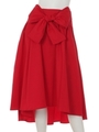 ラップリボンイレギュラーヘムスカート/RED