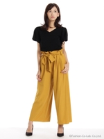 ワイドパンツドッキングオールインワン/マスタード