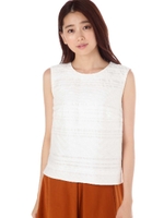 幾何ジャガードブラウス/ブラウン2(052)