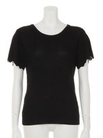 袖配色スカラニットTOPS/O/WHT