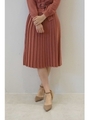 プリーツニットスカート/ローズピンク1(091)
