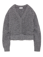 ベルテッドリブカーディガン/MIX