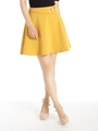 リング付フレアーミニスカート/マスタード