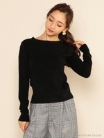 バックリボンニットトップス/ピンク