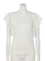 フリルSLV KNIT TOP/L/PNK