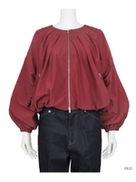 ボリュームスリーブブルゾン/RED