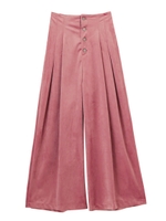 ハイウエストベロアパンツ/PNK