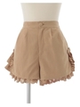 フェイクスウェードショートパンツ/ベージュ