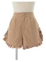 フェイクスウェードショートパンツ/ベージュ