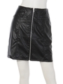 フェイクレザーミニスカート/BLK