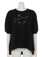 ミニ裏毛刺繍TOPS/T.GRY