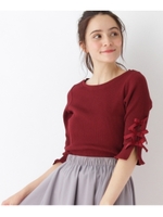 【WEB限定サイズ(S・LL)あり】スリーブリボンカットソー/ブルー系(395)