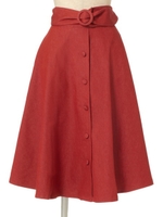 【an another angelus】サッシュベルト付きデニムフレアースカート/RENGA