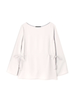 ◆大きいサイズ◆ウエストギャザーブラウス/ブラック(010)