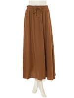 ウエストギャザーマキシスカート/ピンクベージュ