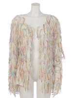 カラフルフリンジカーディガン/BLK