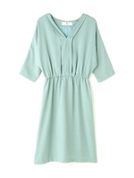 フロントフリルワンピース/ライトグリーン(130)