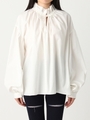 FRILL COLLAR SH TOP/WHT