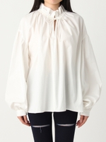 FRILL COLLAR SH TOP/WHT