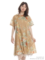 アイリスブーケプリントワンピース/生成