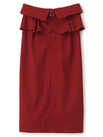 コルセットベルト付きスカート/ベージュ