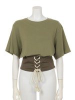 コルセットTシャツ/パープル