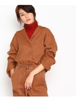 テンセルレーヨン オープンカラーシャツ/レンガ(069)