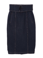 《EDIT COLOGNE》レースアップベルト付きスカート/インディゴ(120)