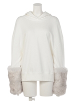 BUBBLE FAKE FUR ARM  トップス/GRY