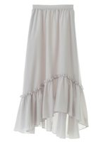 【スカート】イレギュラーヘムスカート/ピンク