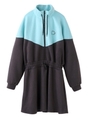 HALF ZIP SWEAT DRESS/ライトブルー