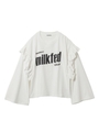 RUFFLE SLEEVE TOP/ブラック
