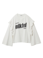 RUFFLE SLEEVE TOP/ブラック