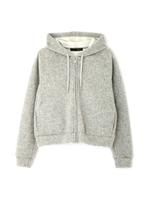 [WEB限定商品]ウールシャギーフーデット/ブラック(010)