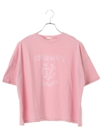 ・カレッジロゴTシャツ/ピンク