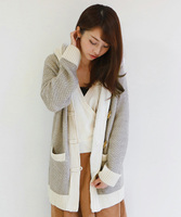 ボア使いニットダッフルコーディガン