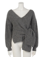 アンゴラカシュクールニット/GRY