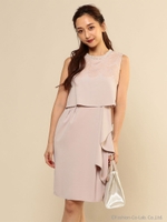 ショートレースレイヤードワンピース/ブラック