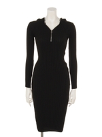 フーディタイトワンピ/black